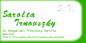 sarolta trnovszky business card